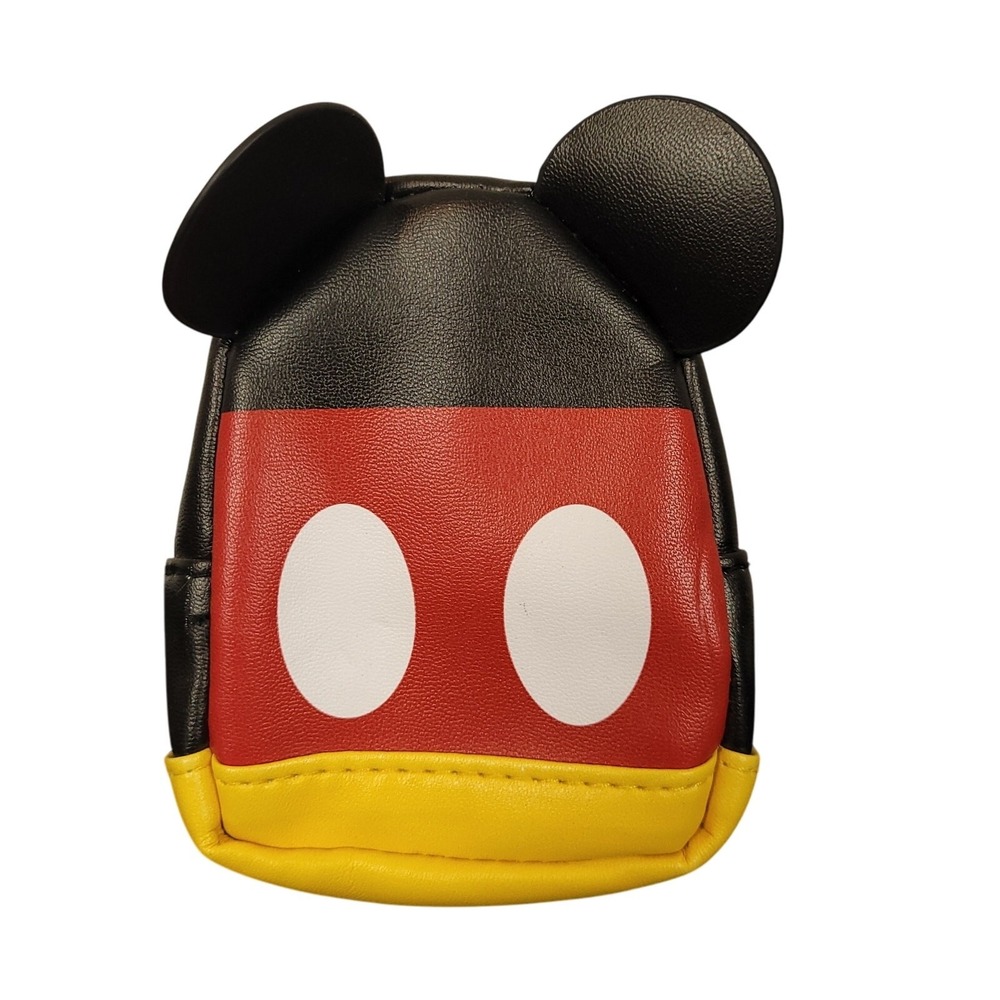 Disney Mickey Mouse Mini Backpack Coin Purse Keychain 4" Collectible Cute EUC